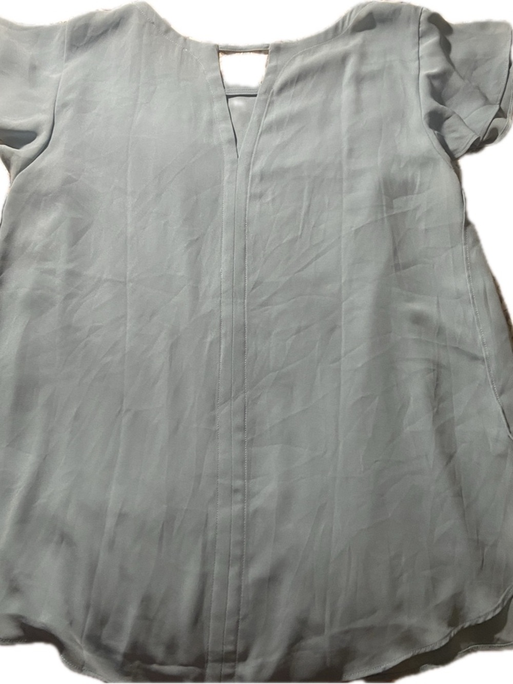 LOFT Pale Blue Ruffle Sleeve Blouse - Picture 2 of 3